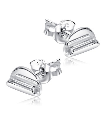 Semicircle Designed Silver Ear Stud STS-5493